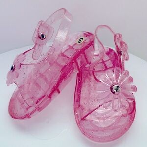 Infant Pink Glitter Kids Sandals - Size 3